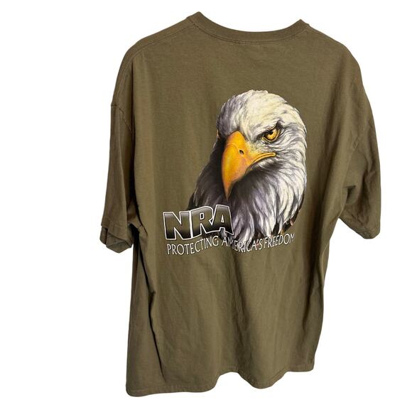 VTG? NRA Protecting America’s Freedom Mens Tshirt Size XL American Eagle Green - Picture 1 of 5